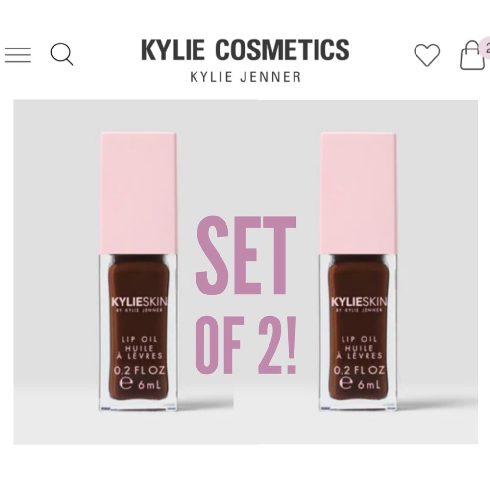 Set of 2: Kylie Cosmetics Lip Oil in Chocolate Cookie